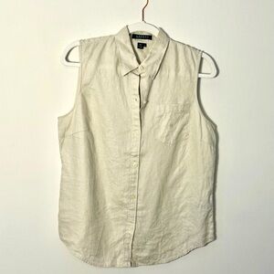 Ralph Lauren Button Up Linen Tunic. Size M. Lagenlook